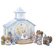 Sylvanian Families Wedding Chapel with Bride and Groom