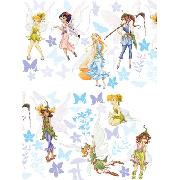 Disney Fairies Wall Stickers Stikarounds 45 Pieces