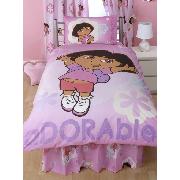Dora the Explorer Duvet Cover and Pillowcase Totally Adorable Design Bedding