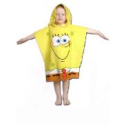 Spongebob Squarepants Poncho Hooded Towcho Towel