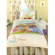 Winnie the Pooh Valance Sheet Fitted 'Best Friends' Design