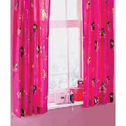 Bratz Musical Starz Pair of 66X54IN Unlined Curtains - Pink.