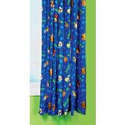 Scooby Doo Pair of 66 x 54In Unlined Curtains - Blue.