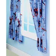 Spiderman 3 Gravity Pair of 66X54IN Curtains - Blue and Red.