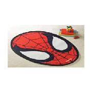 Spiderman Mask Rug - Black and Red.