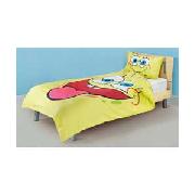 Spongebob Face Single Duvet Cover Set - Yellow.