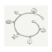 Winnie the Pooh Sterling Silver Multi Charm Bracelet.