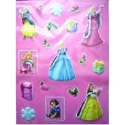 Disney Princess 3D Bubble Christmas Stickers