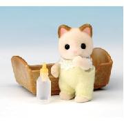 Sylvanian Families Cream Cat Baby