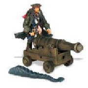 Pirates Of The Caribbean - Captain Jack Sparrow With Cannon And Kraken Tentacle