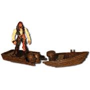 Pirates Of The Caribbean - Ocean Drenched Jack Sparrow With Exploding Longboat